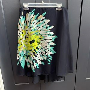 Ann Taylor Navy High High Low Hem Skirt